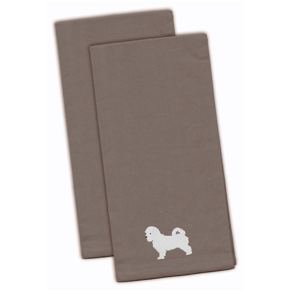 Carolines Treasures Maltese Gray Embroidered Kitchen Towel - BB3436GYTWE
