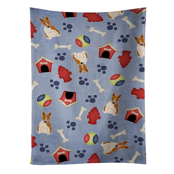 Carolines Treasures Dog House Collection Bull Terrier Red White Kitchen Towel - BB2748KTWL