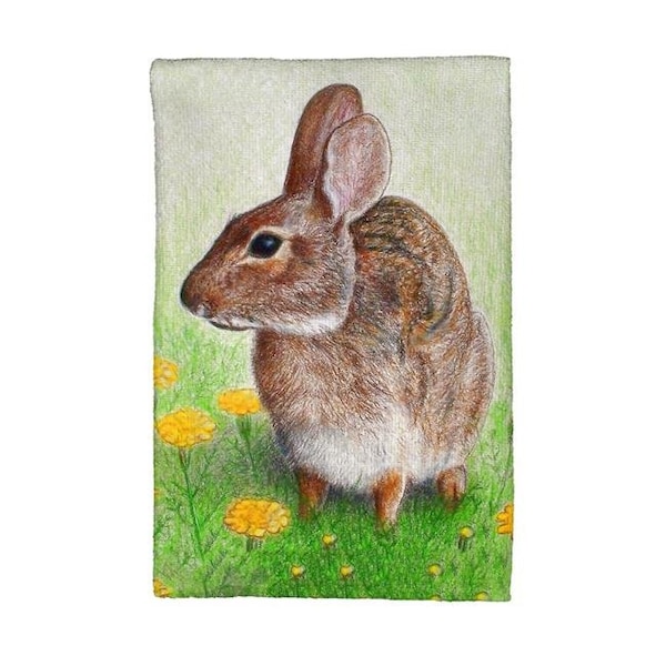 Betsy Drake Betsy Drake KT053L Rabbit Left Kitchen Towel - KT053L