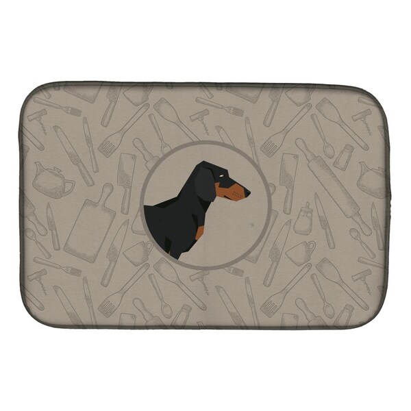 Carolines Treasures Dachshund in the Kitchen Dish Drying Mat - CK2180DDM