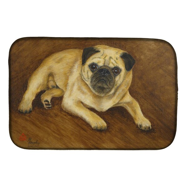 Carolines Treasures Fawn Pug Roscoe Dish Drying Mat - MH1062DDM