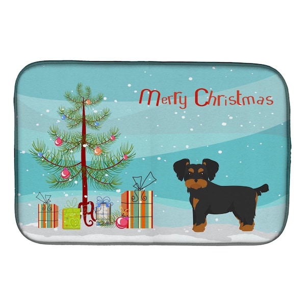 Carolines Treasures Morkie Christmas Tree Dish Drying Mat - CK3856DDM