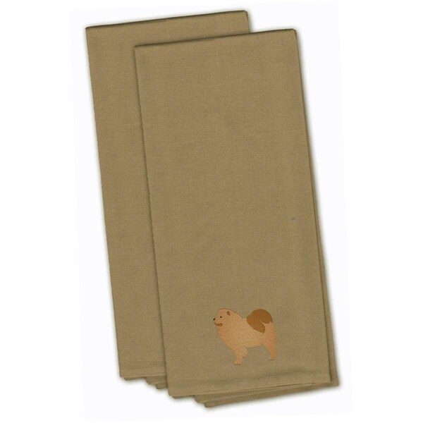 Carolines Treasures Chow Chow Tan Embroidered Kitchen Towel - BB3451TNTWE