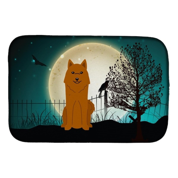 Carolines Treasures Halloween Scary Karelian Bear Dog Dish Drying Mat - BB2212DDM