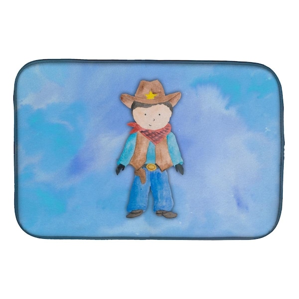 Carolines Treasures Cowboy Watercolor Dish Drying Mat - BB7368DDM