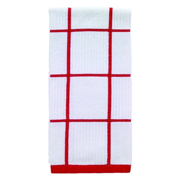 T-Fal T-Fal Red Cotton Checked Parquet Kitchen Towel 1 pk - 10148