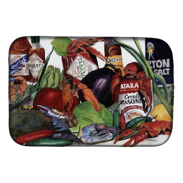 Carolines Treasures Louisiana Spices Dish Drying Mat - 8131DDM