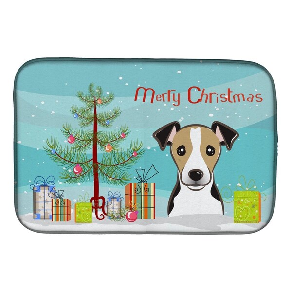 Carolines Treasures Christmas Tree & Jack Russell Terrier Dish Drying Mat - BB1633DDM