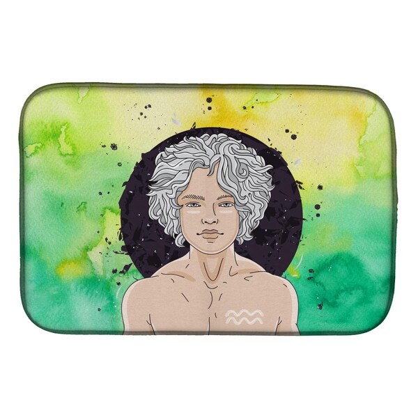 Carolines Treasures Aquarius Zodiac Sign Dish Drying Mat - BB7315DDM