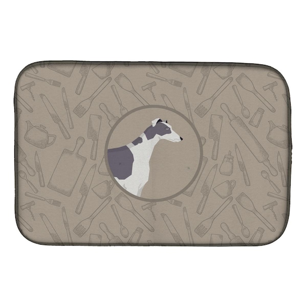 Carolines Treasures Greyhound in the Kitchen Dish Drying Mat - CK2190DDM