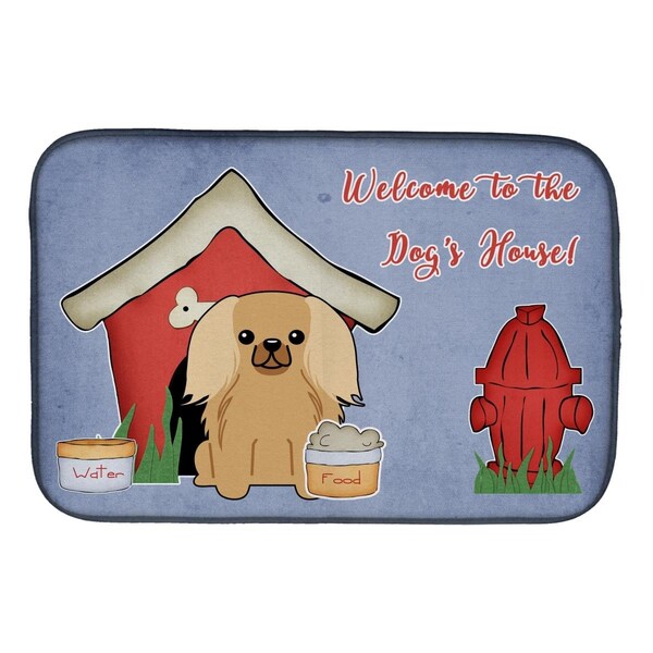 Carolines Treasures Dog House Collection Pekingnese Fawn Sable Dish Drying Mat - BB2858DDM