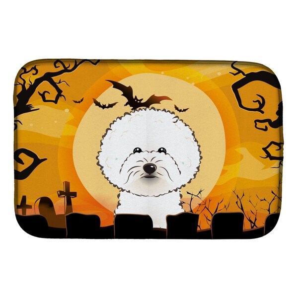 Carolines Treasures Halloween Bichon Frise Dish Drying Mat - BB1775DDM