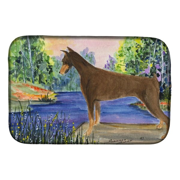 Carolines Treasures Doberman Dish Drying Mat - SS8066DDM