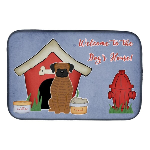 Carolines Treasures Dog House Collection Brindle Boxer Dish Drying Mat - BB2871DDM