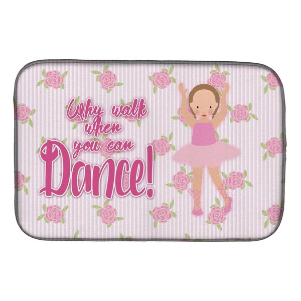 Carolines Treasures Ballet Brown Short Hair Dish Drying Mat - BB5385DDM