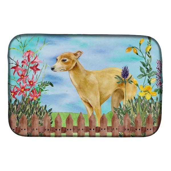 Carolines Treasures Italian Greyhound Spring Dish Drying Mat - CK1260DDM