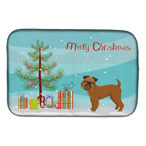 Carolines Treasures Brussels Griffon Christmas Tree Dish Drying Mat - CK3544DDM