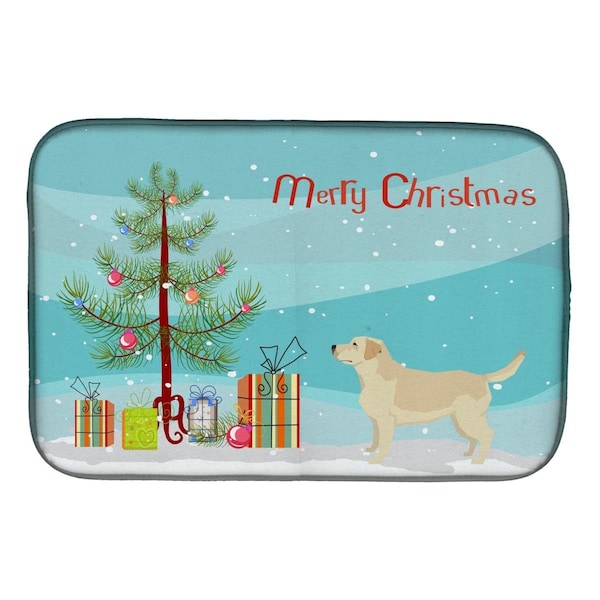 Carolines Treasures Labrador Retriever Christmas Tree Dish Drying Mat - CK3549DDM