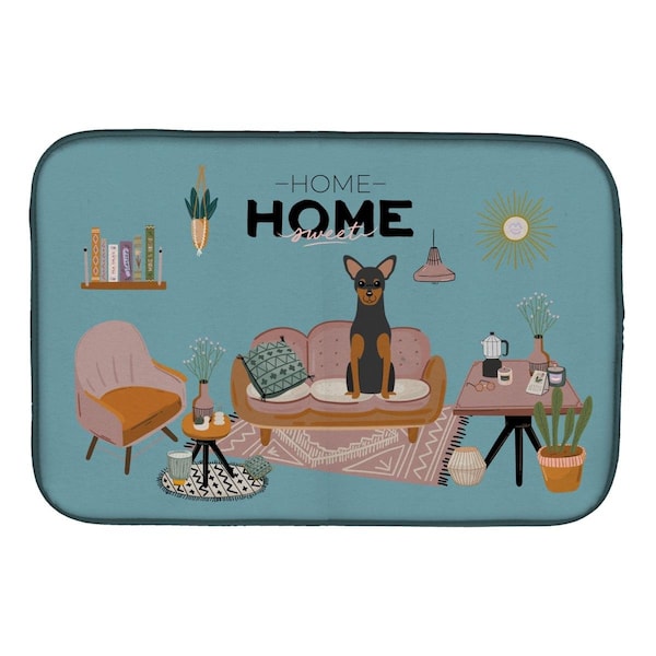 Carolines Treasures 14 x 21 in. Manchester Terrier Sweet Home Dish Drying Mat - CK7873DDM