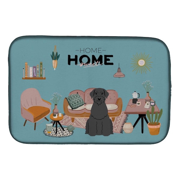 Carolines Treasures 14 x 21 in. Giant Schnauzer Sweet Home Dish Drying Mat - CK7911DDM