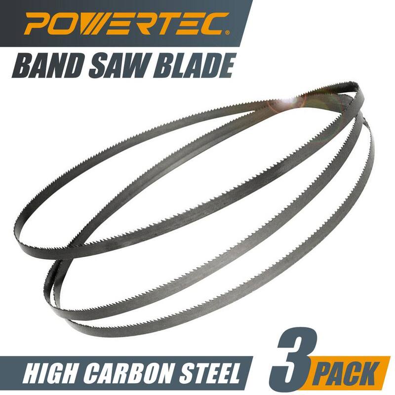 Conjunto de cuchillas para sierra de cinta de acero al alto carbono de 56-1/8 pulgadas para sierra de banda de 10 pulgadas de 3 ruedas de Delta, Pro-Tech y Ohio Forge (paquete de 3) - 13613