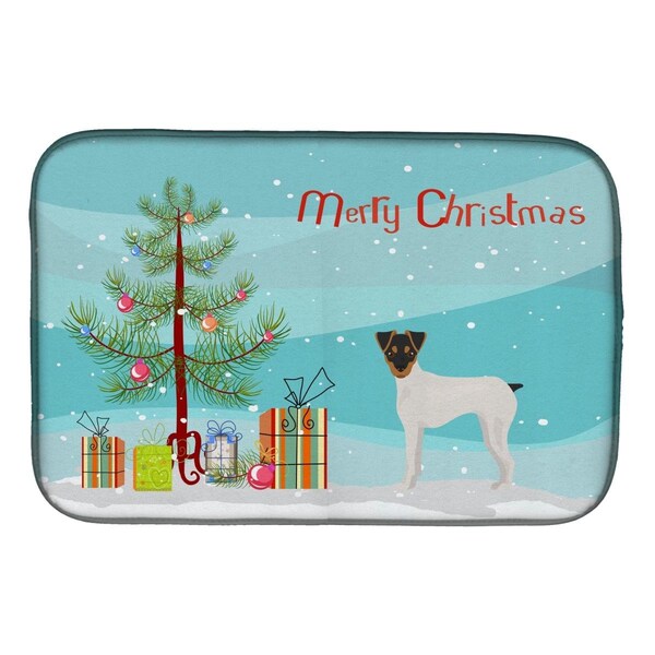Carolines Treasures Japanese Terrier Christmas Tree Dish Drying Mat - CK3464DDM