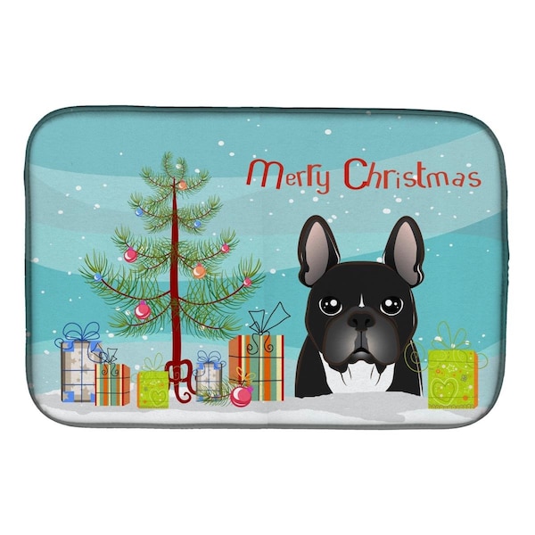 Carolines Treasures Christmas Tree & French Bulldog Dish Drying Mat - BB1599DDM