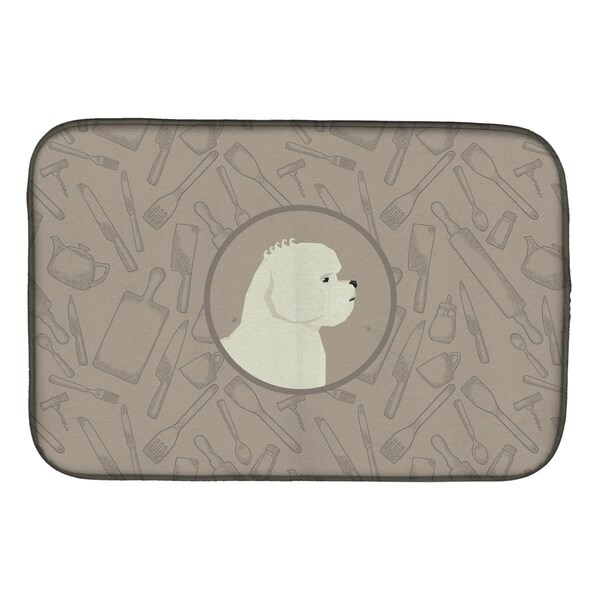 Carolines Treasures Bichon Frise in the Kitchen Dish Drying Mat - CK2168DDM