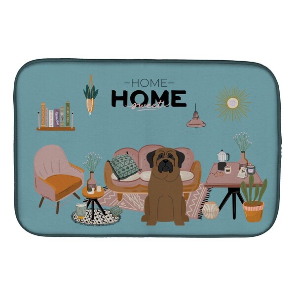 Carolines Treasures 14 x 21 in. Bullmastiff Sweet Home Dish Drying Mat - CK7929DDM
