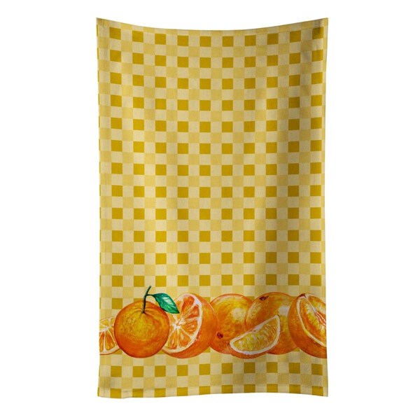 Carolines Treasures Oranges on Basketweave Kitchen Towel - BB7177KTWL