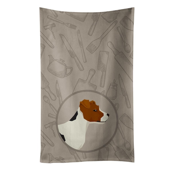 Carolines Treasures Jack Russell Terrier in the Kitchen Kitchen Towel - CK2194KTWL