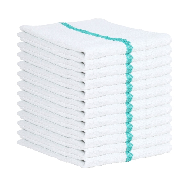 Monarch Brands Qwick Wick Bar Mop Terry Towels , Green, 12PK - P-N030-GR-5DZ