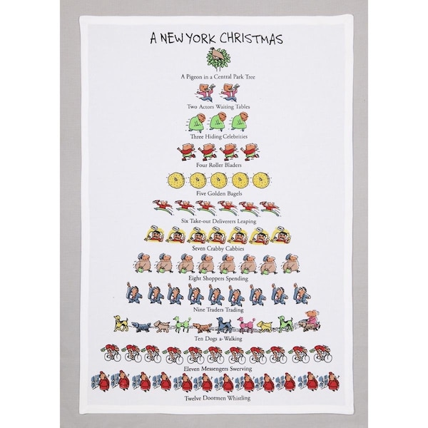 Tarifa 18 x 26 in. A New York Christmas Kitchen Towel, 6PK - TA3679691