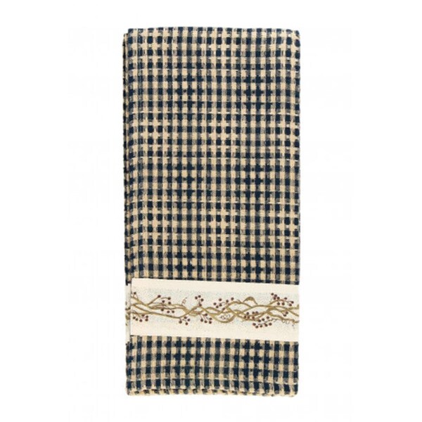 Mr. Mjs Trading AG-30296S-4 Tea Towels, Berryvine Navy, 4PK - AG-30296S/4