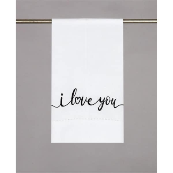 Tarifa 14 x 22 in. I Love You GT with Hem Kitchen Towel, 8PK - TA3676375