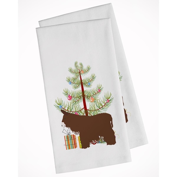 Carolines Treasures Poitou Poiteuin Donkey Christmas White Kitchen Towel, 2PK - BB9219WTKT