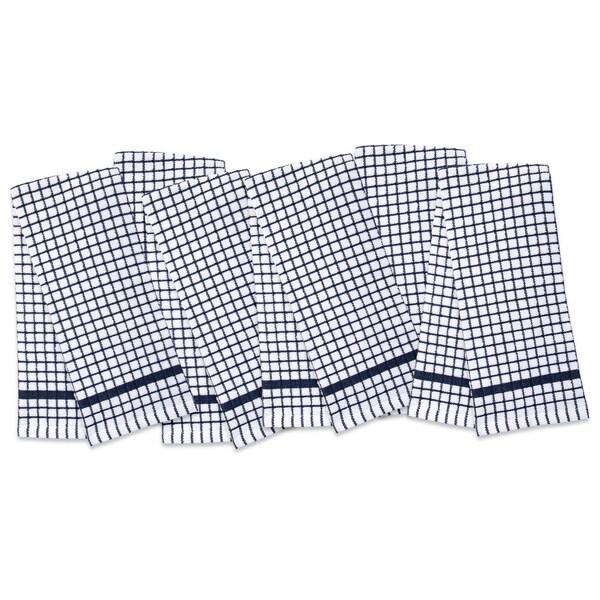 Monarch Brands Classic Checkered Kitchen Towels , Blue, 6PK - P-SC-CHK-KT-BLU
