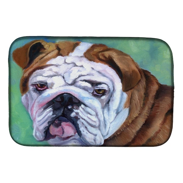 Carolines Treasures Admiral the English Bulldog Dish Drying Mat - 7349DDM