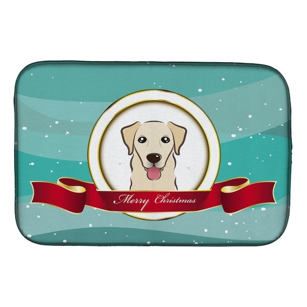 Carolines Treasures Golden Retriever Merry Christmas Dish Drying Mat - BB1562DDM