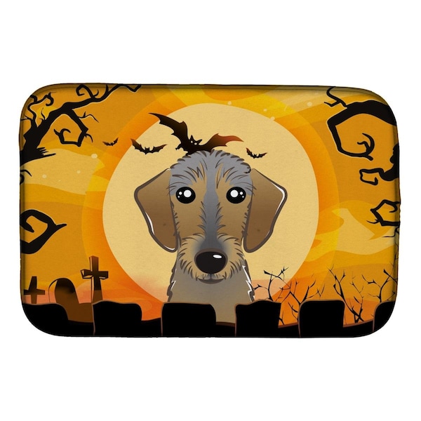 Carolines Treasures Halloween Wirehaired Dachshund Dish Drying Mat - BB1791DDM