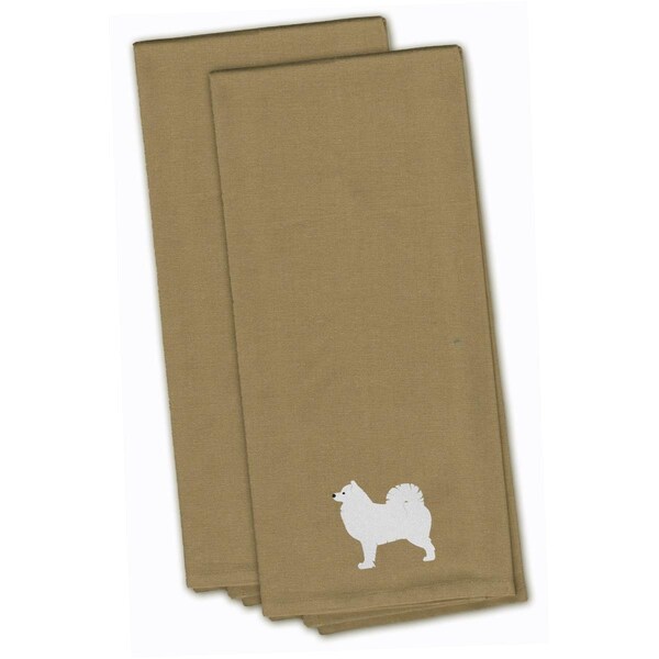 Carolines Treasures Samoyed Tan Embroidered Kitchen Towel - BB3459TNTWE