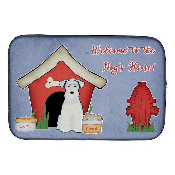 Carolines Treasures Dog House Collection Miniature Schanuzer White Dish Drying Mat - BB2807DDM