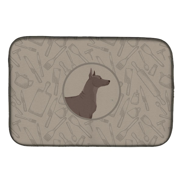 Carolines Treasures Mexican Hairless Dog Xolo in the Kitchen Dish Drying Mat - CK2217DDM