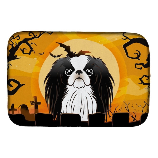 Carolines Treasures Halloween Japanese Chin Dish Drying Mat - BB1788DDM