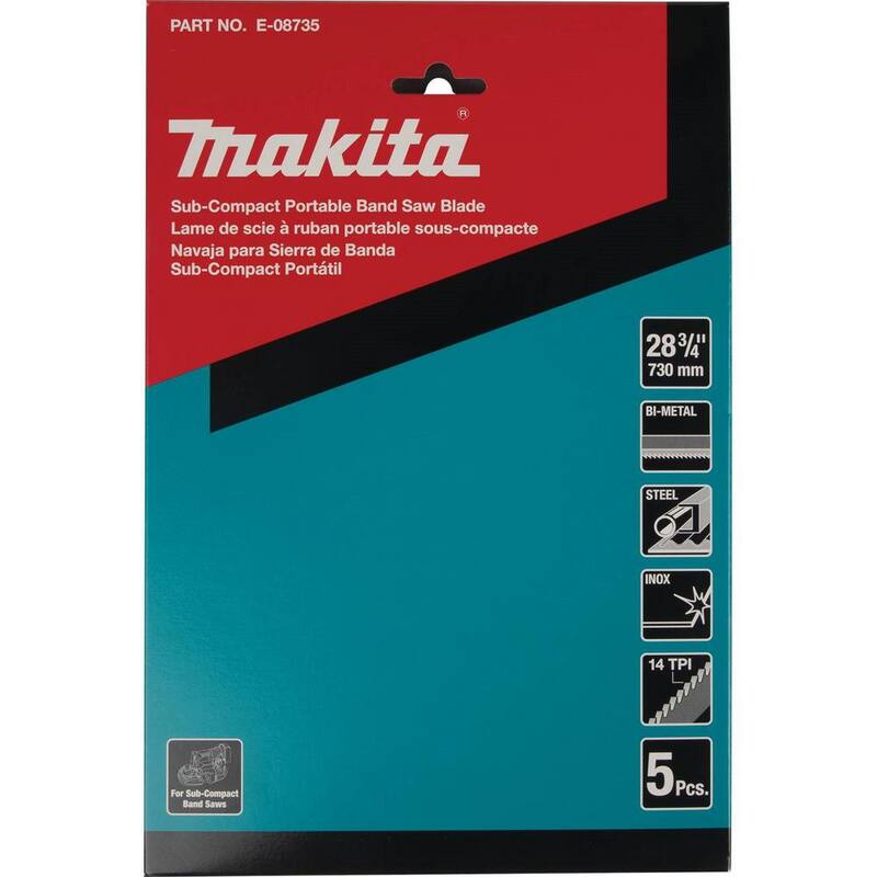 Cuchilla para sierra de cinta portátil subcompacta bi-metal LXT de 28-3/4 pulgadas y 14 TPI (paquete de 5) - E-08735