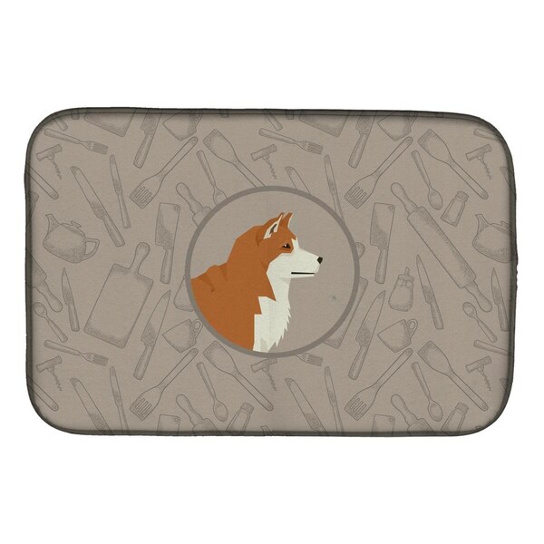 Carolines Treasures Akita in the Kitchen Dish Drying Mat - CK2159DDM