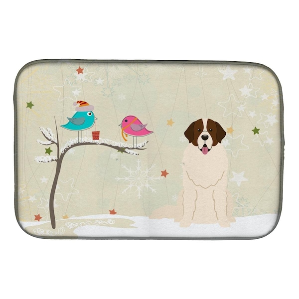 Carolines Treasures Christmas Presents Between Friends Moscow Watchdog Dish Drying Mat - BB2499DDM