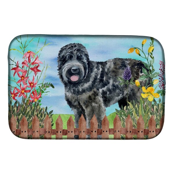 Carolines Treasures Black Russian Terrier Spring Dish Drying Mat - CK1239DDM
