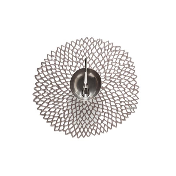 Chilewich Chilewich TerraStrand Gunmetal Vinyl Placemats 15 in. L X 14 in. W - 100142-002