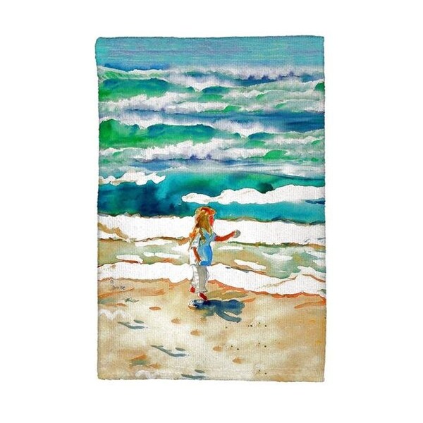 Betsy Drake Betsy Drake KT602 Girl At the Beach Kitchen Towel - KT602